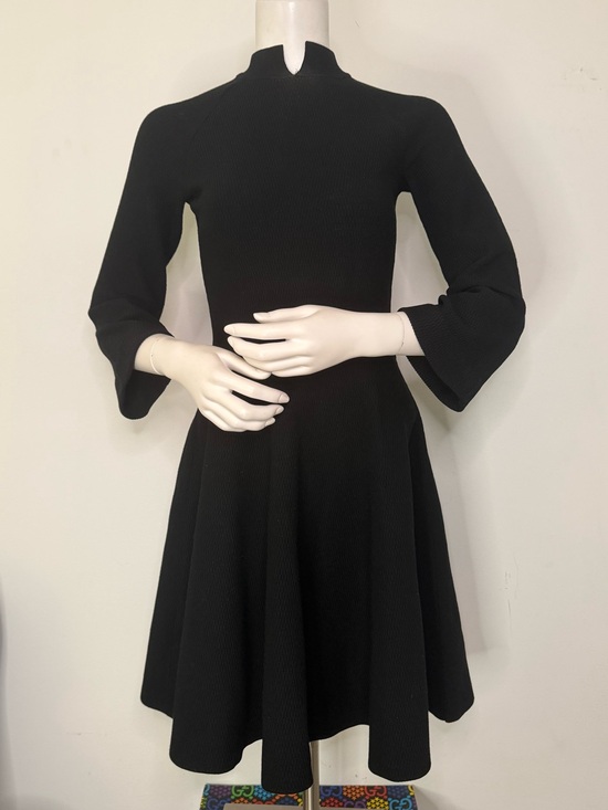 Emporio Armani Dresses & Skirts - Emporio Armani Black Long-Sleeve Fit-and-Flare Dress